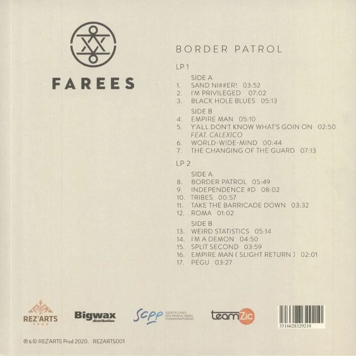 Back cover — FAREES — Border Patrol