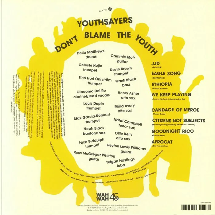 Back cover — YOUTHSAYERS — Don't Blame The Youth
