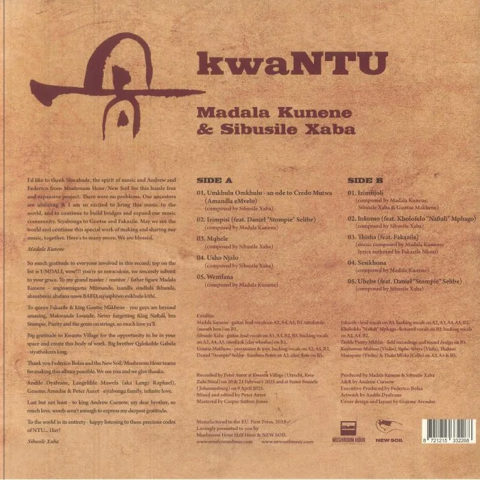 Обратная сторона обложки — Madala KUNENE / SIBUSILE XABA — Kwantu