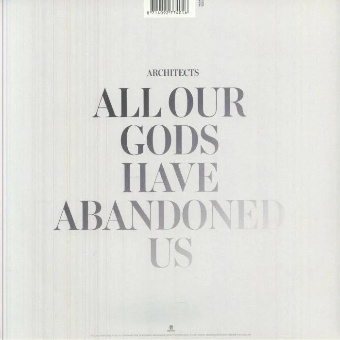 Back cover — ARCHITECTS — All Our Gods Have Abandoned Us (10th Anniversary Edition)