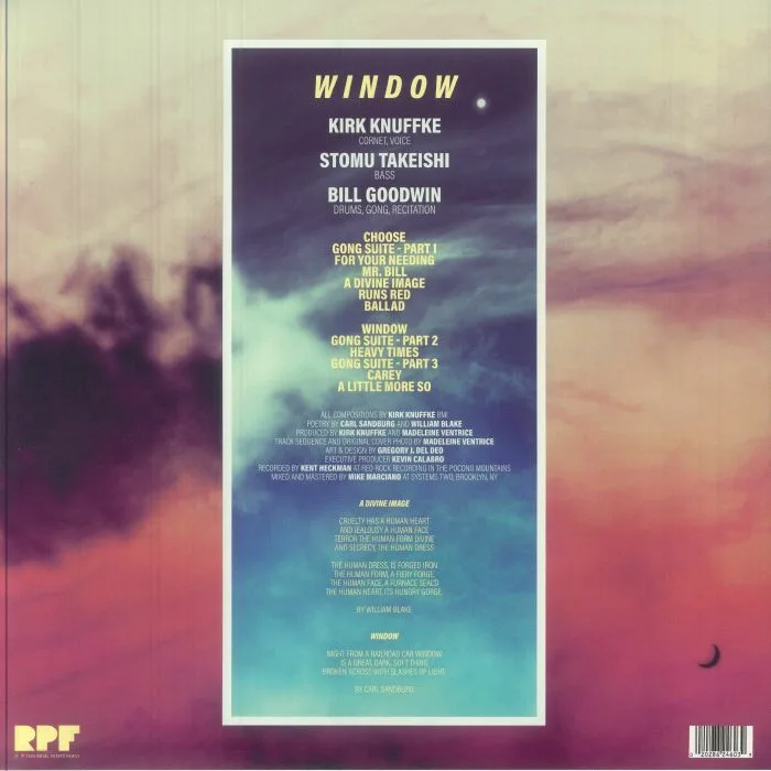 Обратная сторона обложки — Kirk KNUFFKE / STOMU TAKEISHI / BILL GOODWIN — Window
