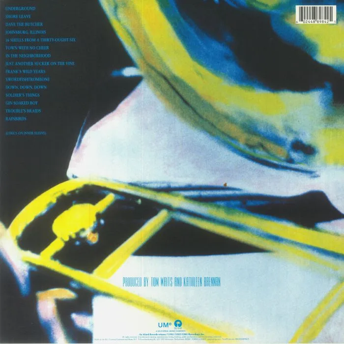Обратная сторона обложки — Tom WAITS — Swordfishtrombones (40th Anniversary Edition)
