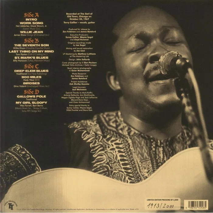 Back cover — Terry CALLIER — Live At The Earl Of Old Town October 24 1967 (Record Store Day RSD 2026)