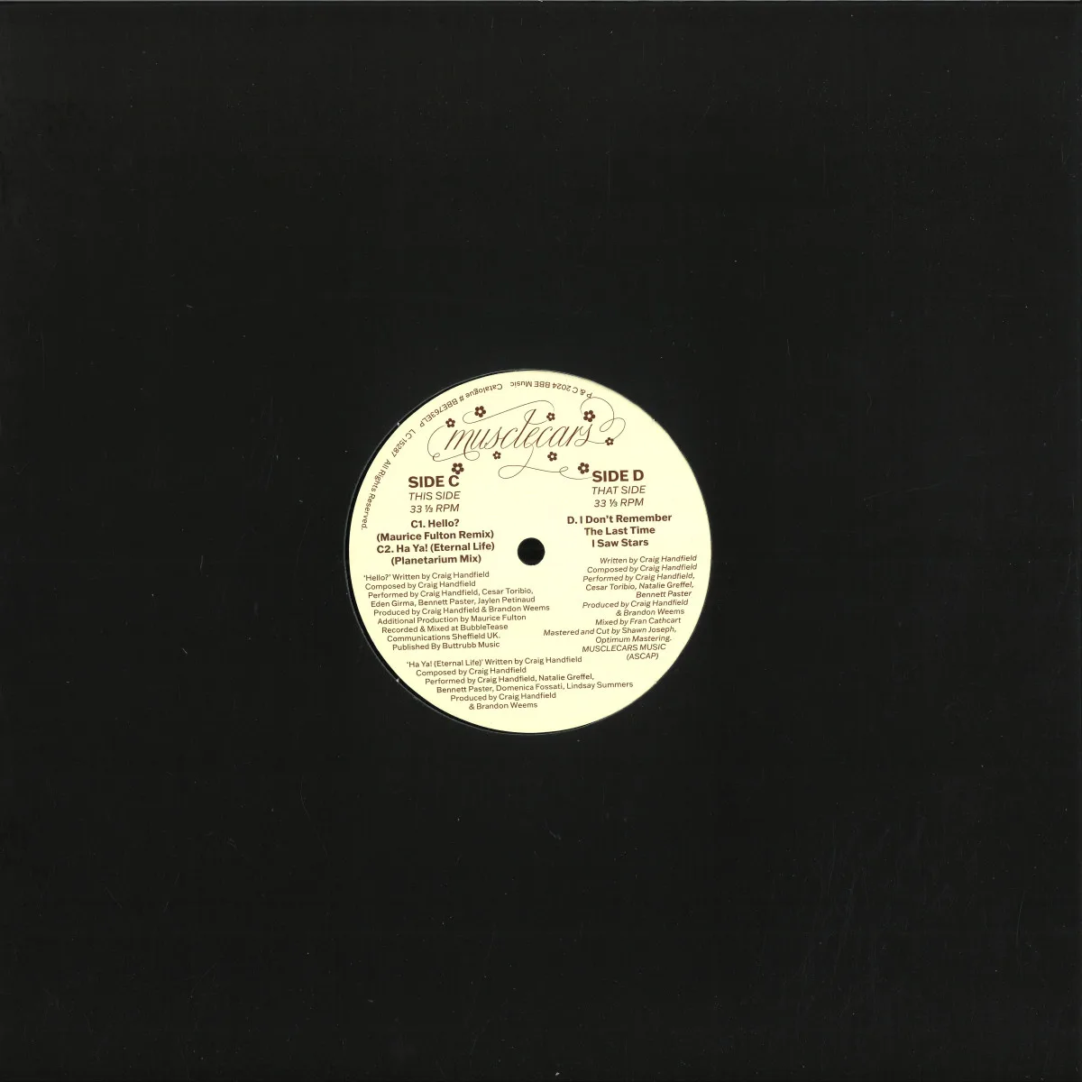 Back cover — Musclecars — Double Honey Pack LP 2x12"