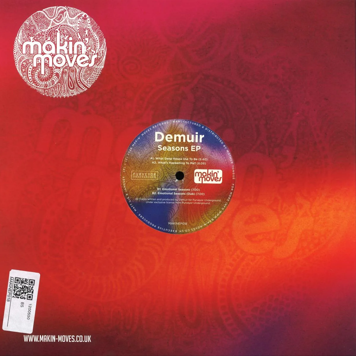Обратная сторона обложки — Demuir — Seasons EP