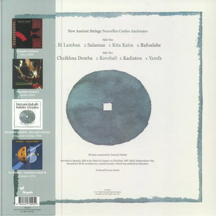 Back cover — Toumani DIABATE / BALLAKE SISSOKO — New Ancient Strings (25th Anniversary Edition)
