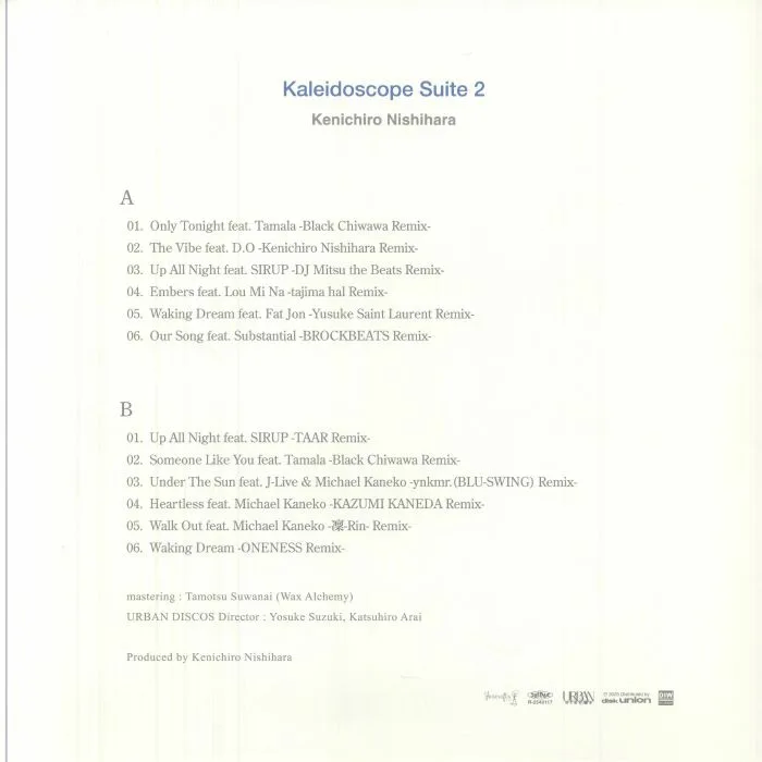 Back cover — Kenichiro NISHIHARA — Kaleidoscope Suite 2