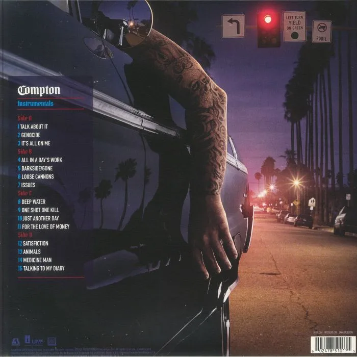 Back cover — DR DRE — Compton: A Soundtrack By Dr Dre: Instrumental (Record Store Day Black Friday RSD 2025)