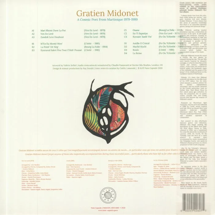 Обратная сторона обложки — Gratien MIDONET — A Cosmic Poet From Martinique 1979-1989