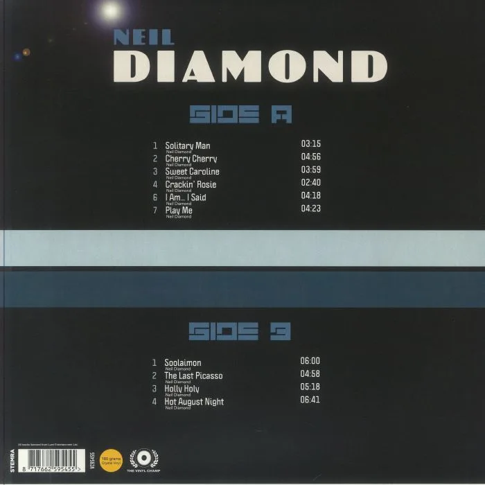 Обратная сторона обложки — Neil DIAMOND — Live In Australia 1975