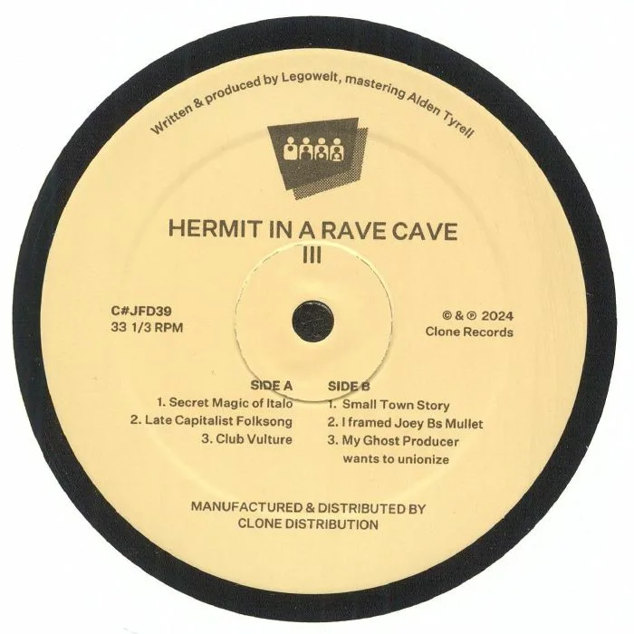 Лицевая сторона обложки — HERMIT IN A RAVE CAVE aka LEGOWELT — Hermit In A Rave Cave III