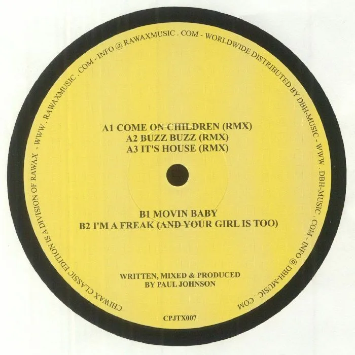 Back cover — Paul Johnson — In The Kitchen 95'