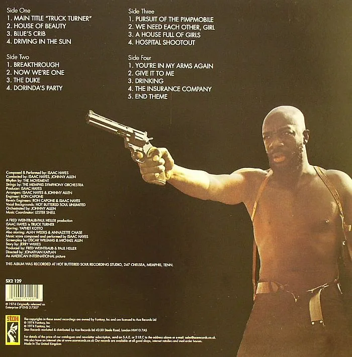 Обратная сторона обложки — Isaac HAYES — Truck Turner: Music From The Original Motion Picture