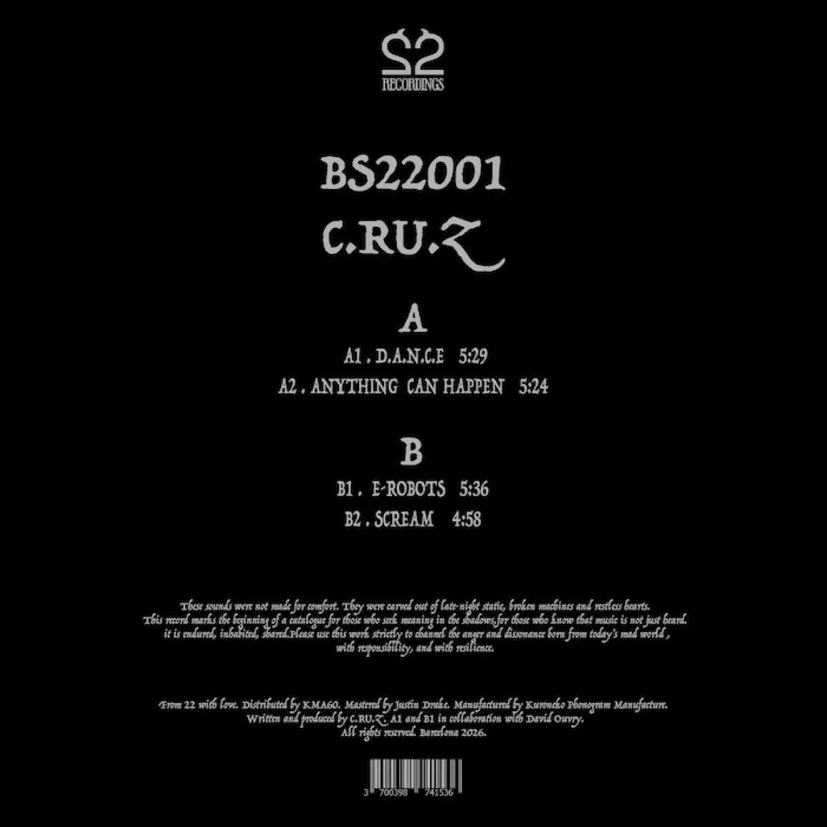 Back cover — C.ru.z — BS22001