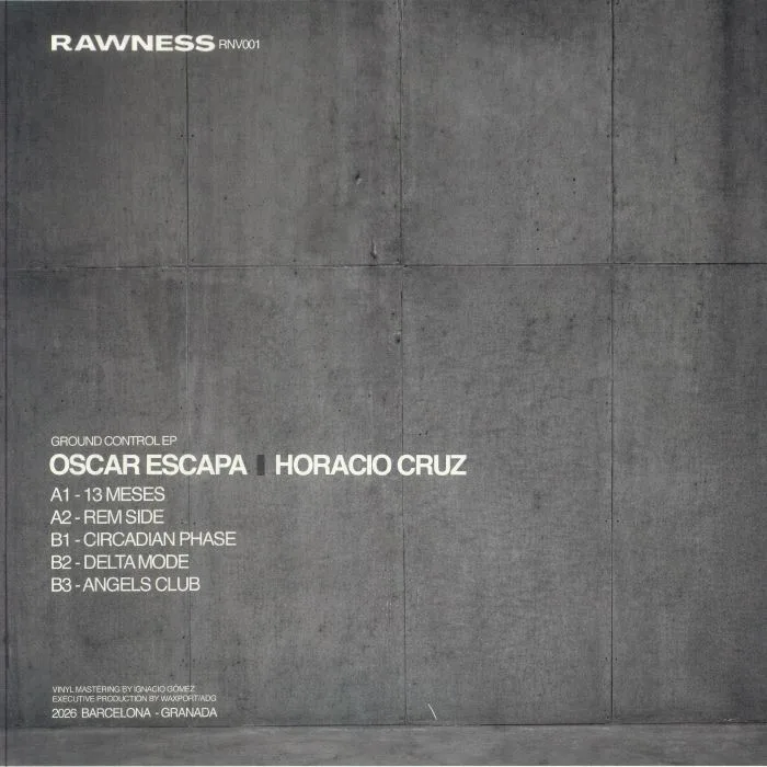 Back cover — Oscar ESCAPA / HORACIO CRUZ — Ground Control EP