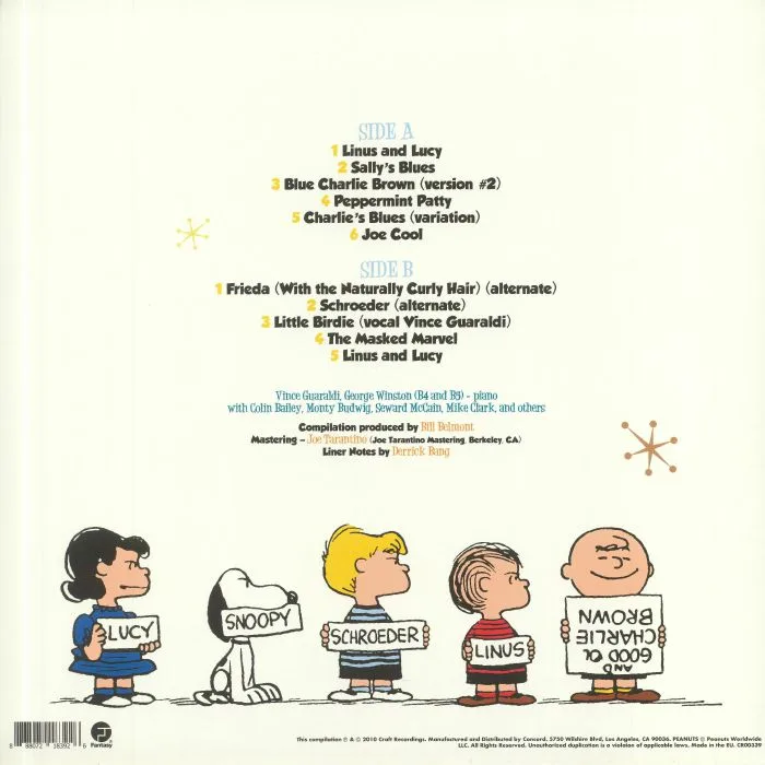 Обратная сторона обложки — Vince GUARALDI — Peanuts Portraits: The Classic Character Themes