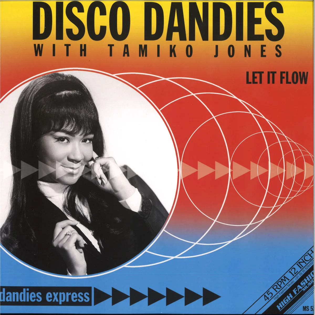 Front cover — Disco Dandies With Tamiko Jones — LET IF FLOW