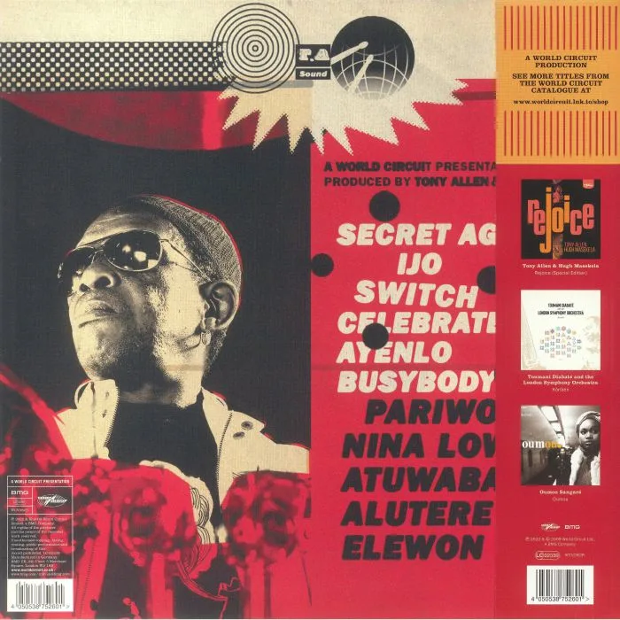 Обратная сторона обложки — Tony ALLEN — Secret Agent (remastered)