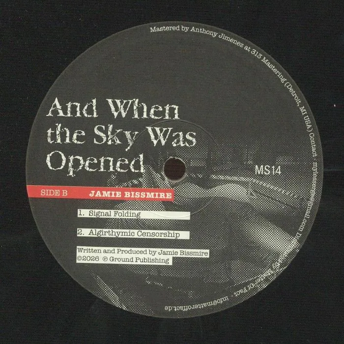 Back cover — Myles SERGE / JAMIE BISSMIRE — And When The Sky Was Open