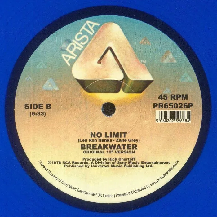 Обратная сторона обложки — BREAKWATER — No Limit (Mike Maurro remix) (Record Store Day RSD 2023)