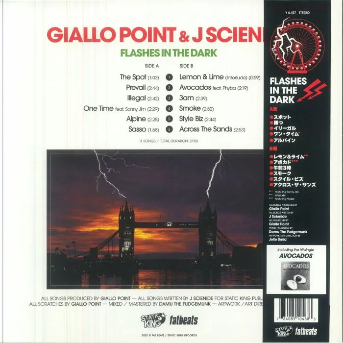 Back cover — GIALLO POINT / J SCIENIDE — Flashes In The Dark