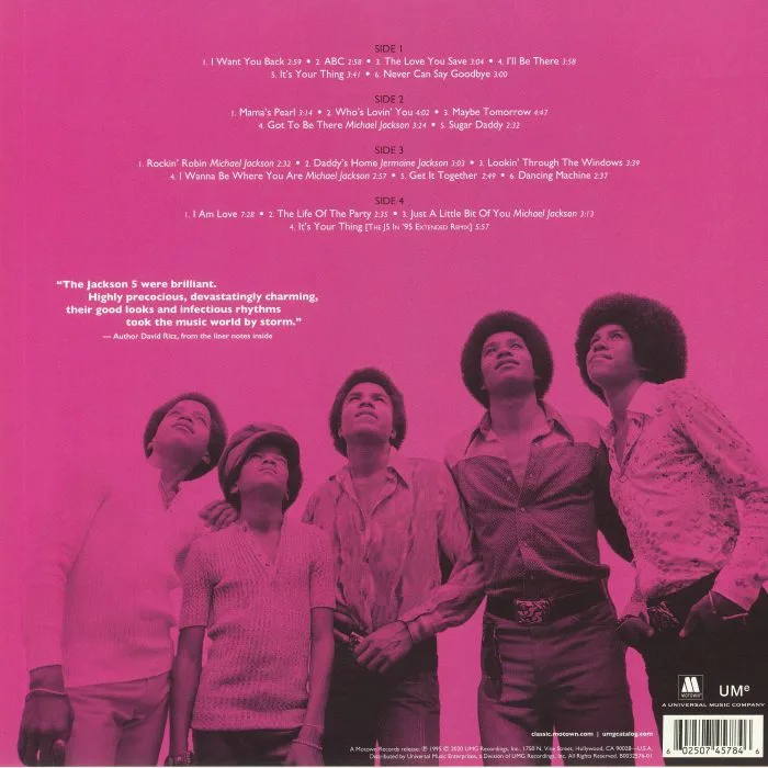 Back cover — JACKSON 5 — The Ultimate Collection