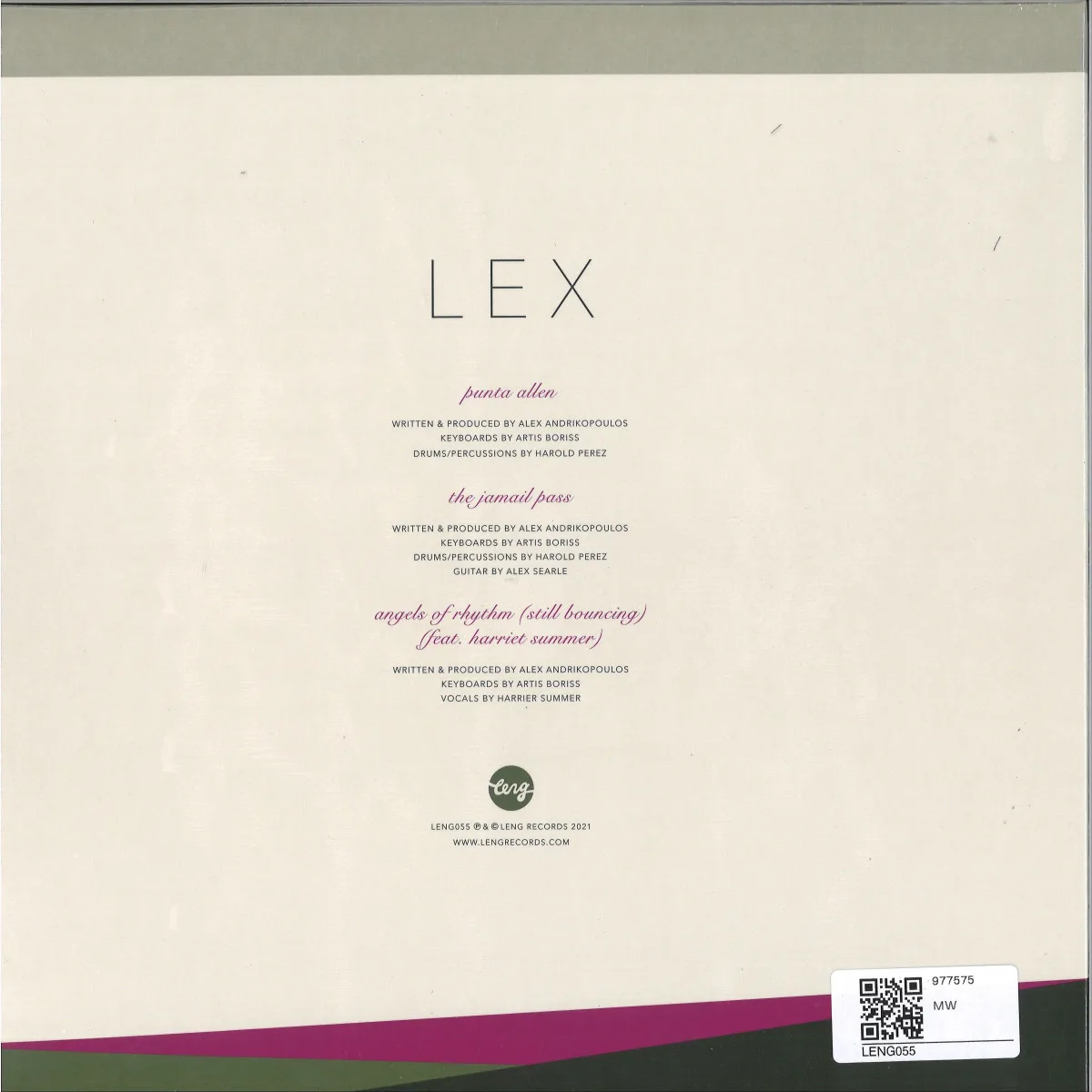 Back cover — Lex(Athens) — Punta Allen EP