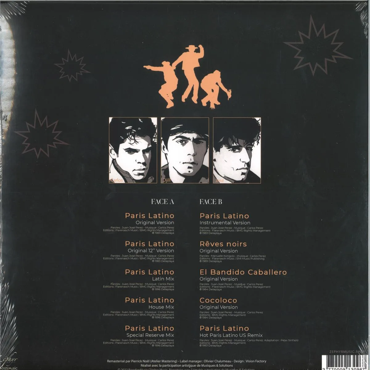 Back cover — BANDOLÉRO — PARIS LATINO & MORE LP