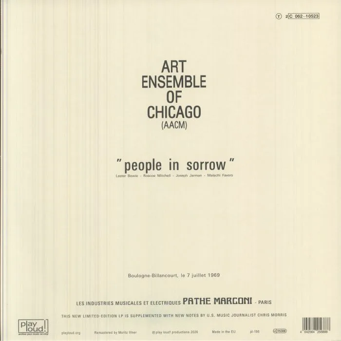 Обратная сторона обложки — ART ENSEMBLE OF CHICAGO — People In Sorrow (remastered)