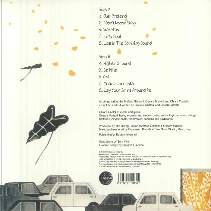 Обратная сторона обложки — The DINING ROOMS — Lost In The Spinning Sound