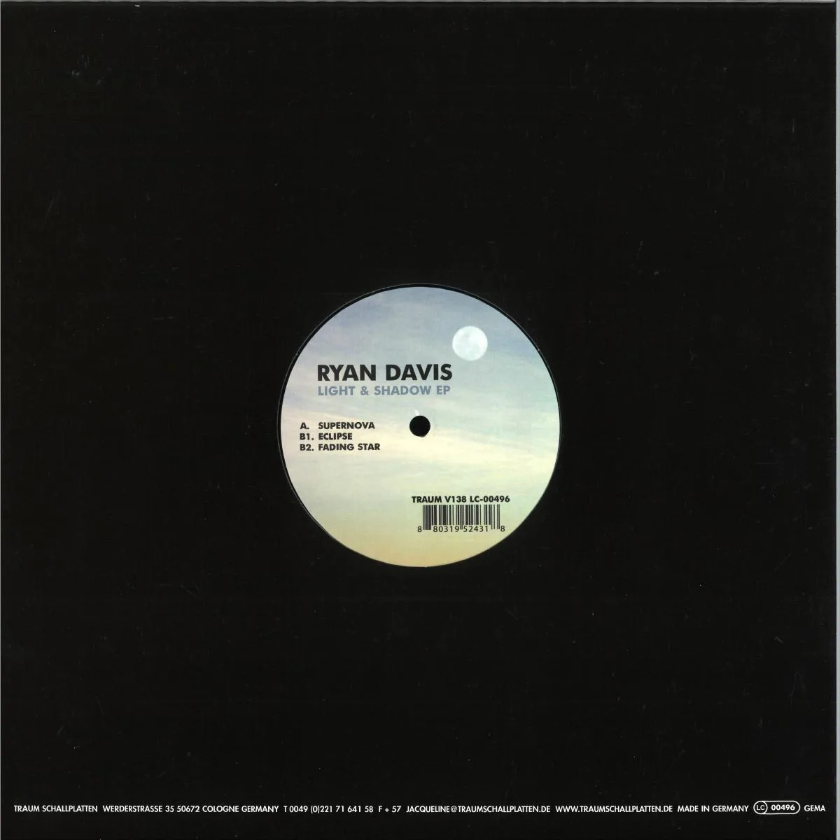 Back cover — Ryan Davis — Light & Shadow Ep
