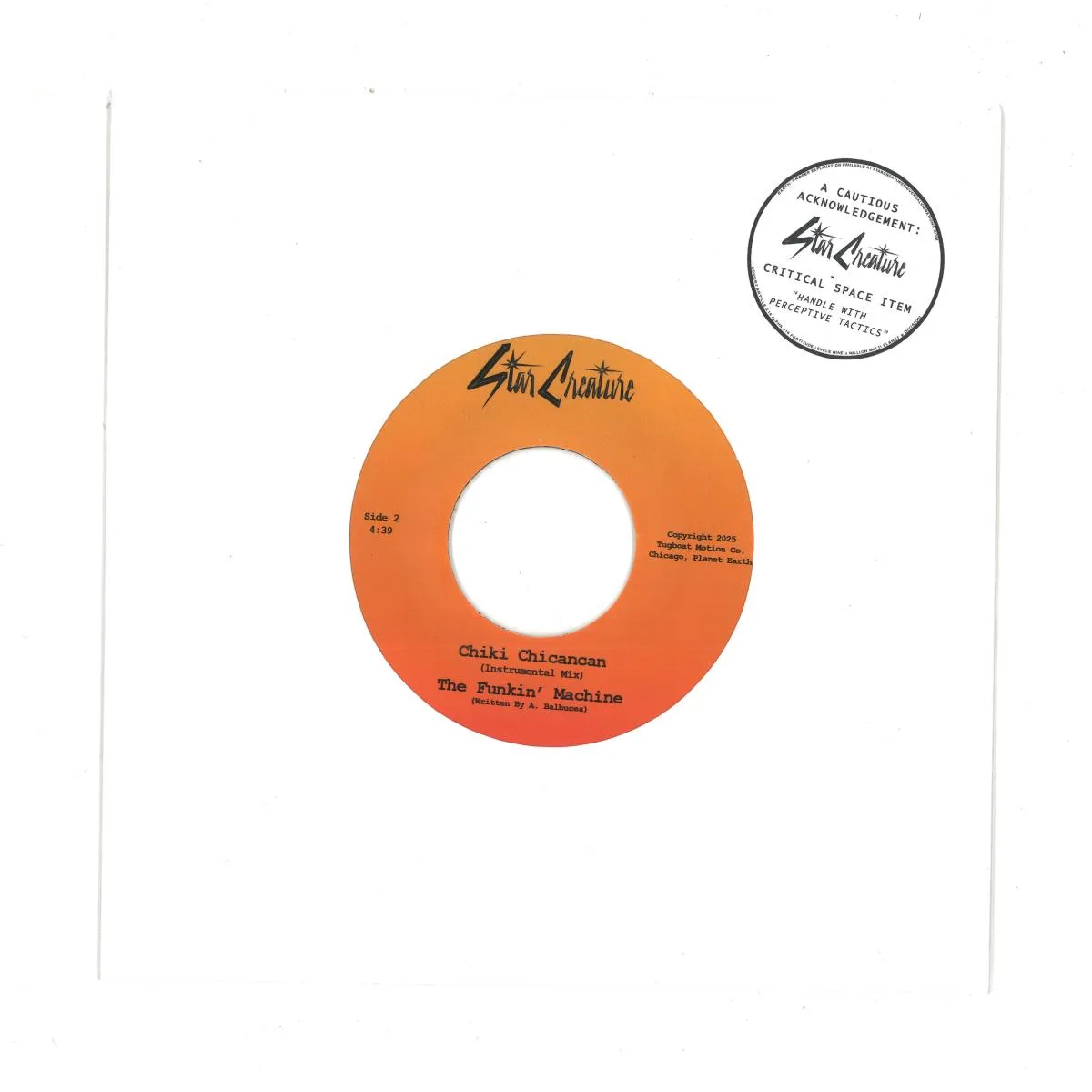 Обратная сторона обложки — Funkin' Machine — Nun Trovo Cchiù / Chiki Chicancan 7"