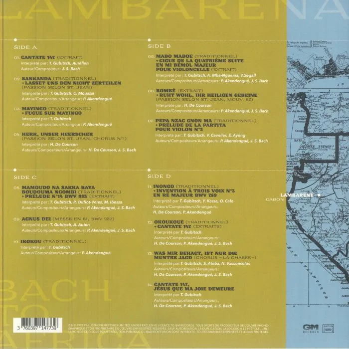 Обратная сторона обложки — Hughes DE COURSON — Lambarena: Bach To Africa