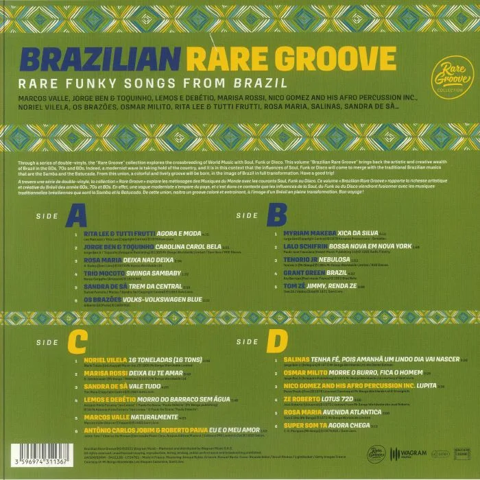 Обратная сторона обложки — VARIOUS — Brazilian Rare Groove: Rare Funky Songs From Brazil