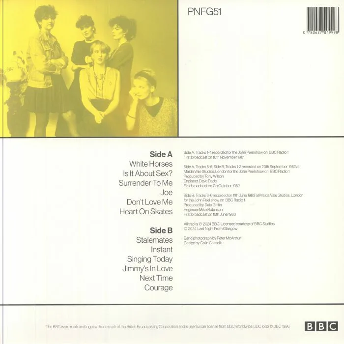 Back cover — SOPHISTICATED BOOM BOOM — BBC Sessions 1981-1983