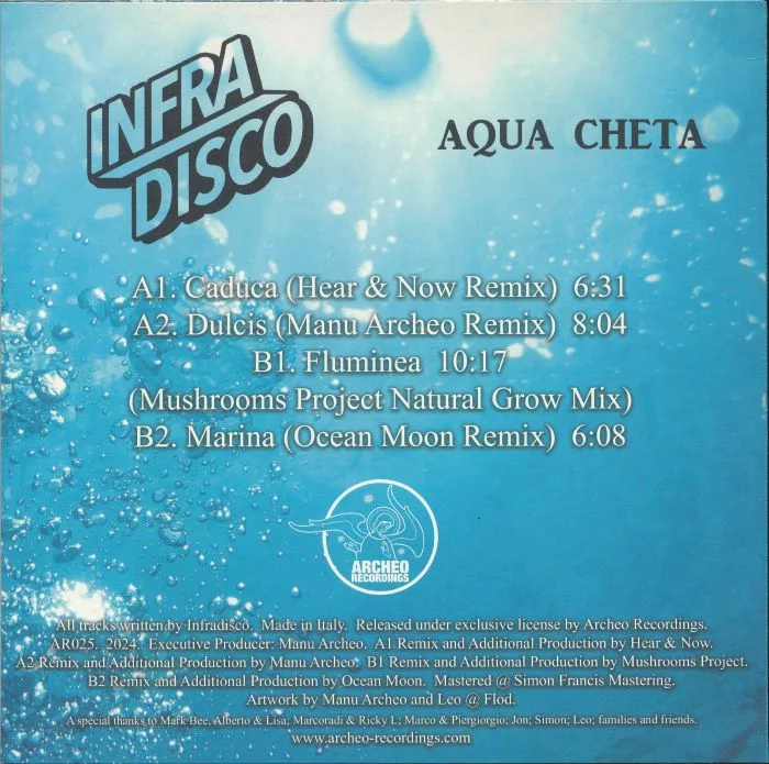 Обратная сторона обложки — INFRADISCO — Aqua Cheta