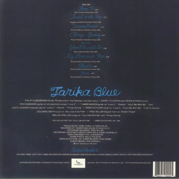 Back cover — TARIKA BLUE — Tarika Blue (reissue)
