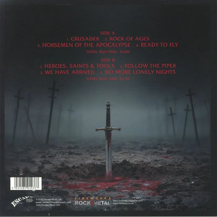 Back cover — SARACEN — Crusader (live)
