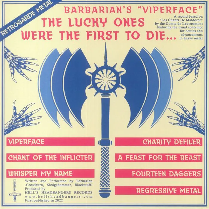 Обратная сторона обложки — BARBARIAN — Viperface