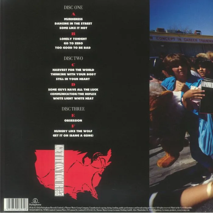 Back cover — The POWER STATION — Power Mad: Live At The Spectrum Philadelphia PA 21 / 8 / 85 (Record Store Day RSD 2026)