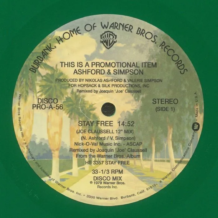 Лицевая сторона обложки — ASHFORD & SIMPSON — Stay Free (Joe Claussell remix)
