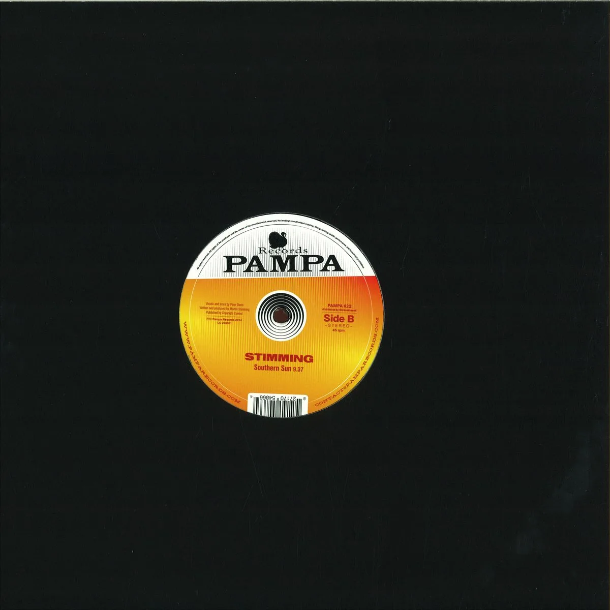 Обратная сторона обложки — Stimming — The Souther Sun Ep