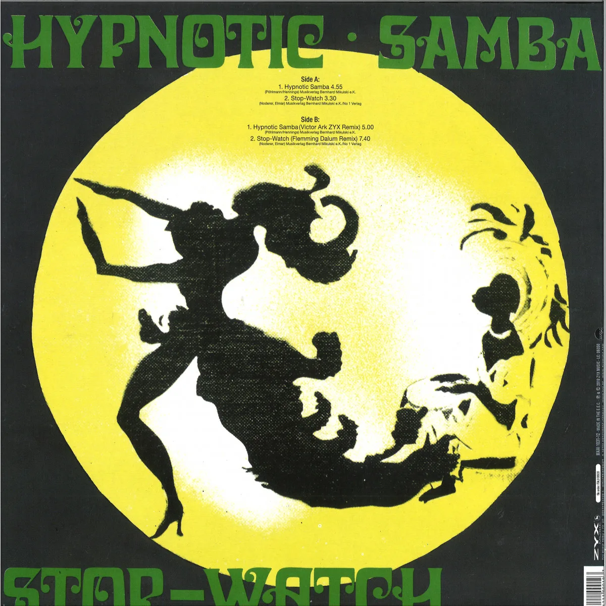 Back cover — Hypnotic Samba — HYPNOTIC SAMBA / STOP-WATCH