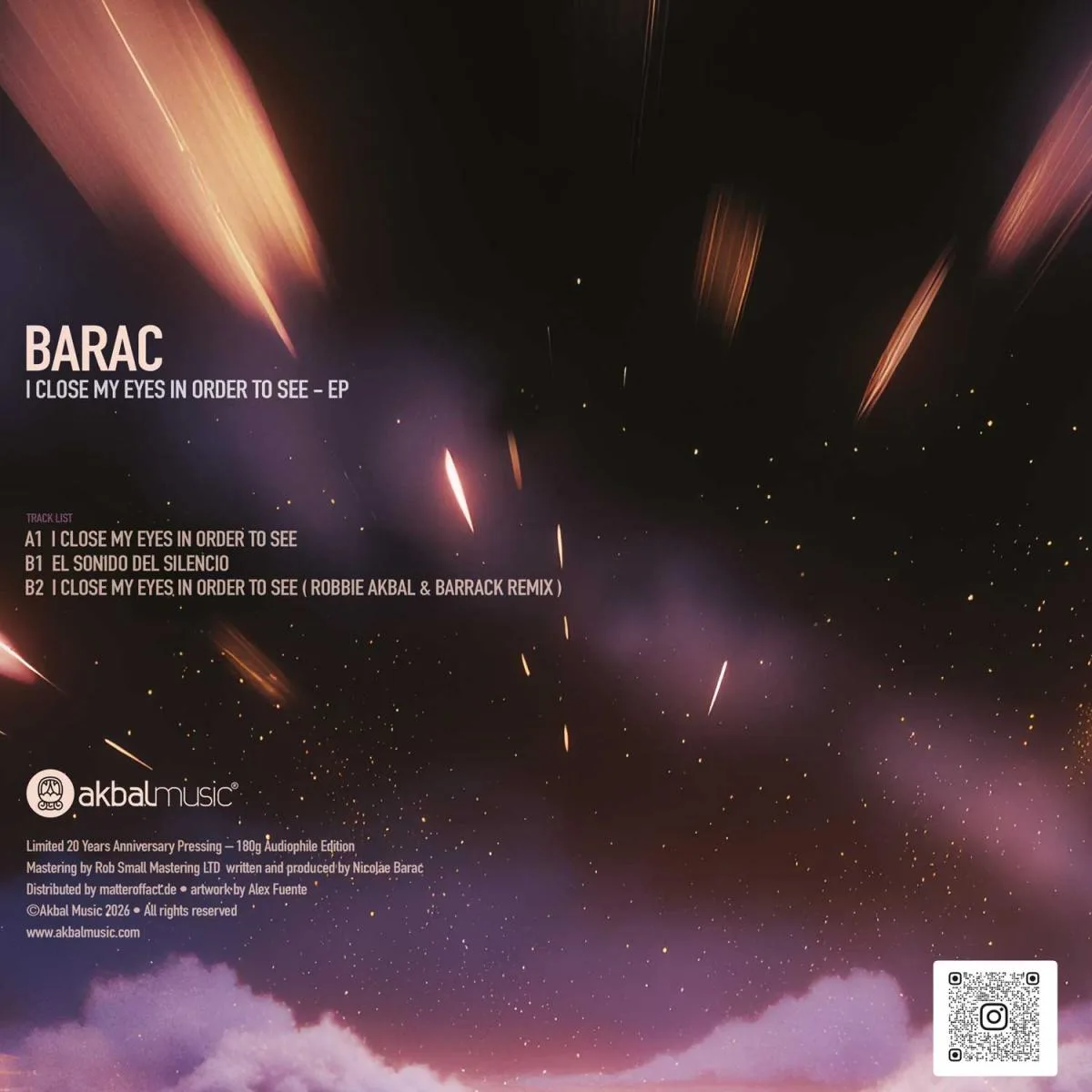 Back cover — Barac — i close my eyes in order to see