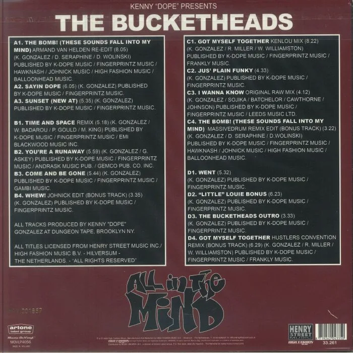 Обратная сторона обложки — The BUCKETHEADS — All In The Mind (Expanded Edition) (Record Store Day RSD 2026)