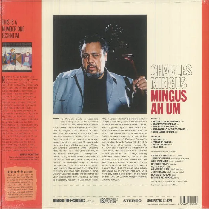 Обратная сторона обложки — Charles MINGUS — Mingus Ah Um
