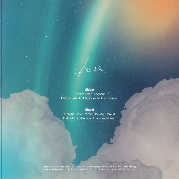 Back cover — Cristina LAZIC — L'Amour EP
