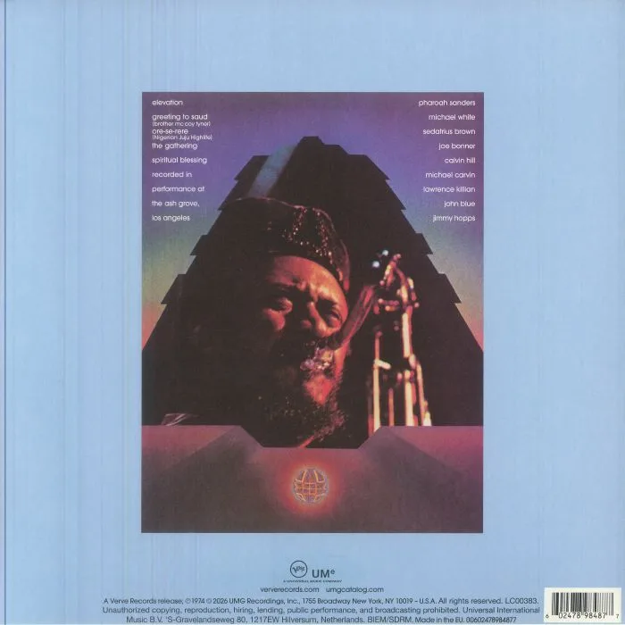 Back cover — Pharoah SANDERS — Elevation (Verve Vault)