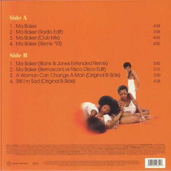 Back cover — BONEY M — Ma Baker (reissue)