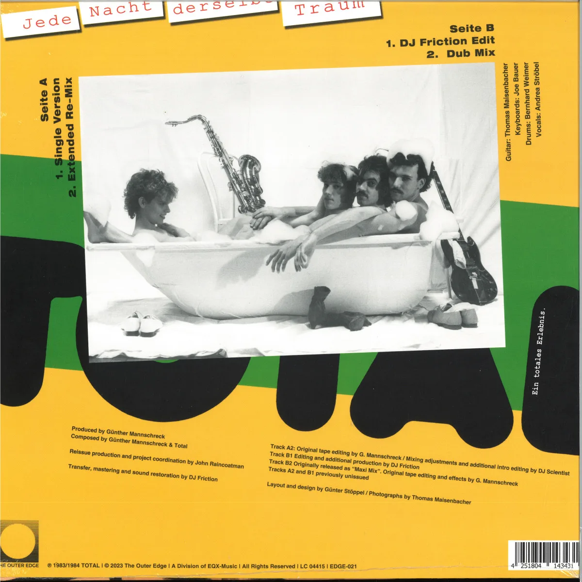 Back cover — Total — Jede Nacht derselbe Traum